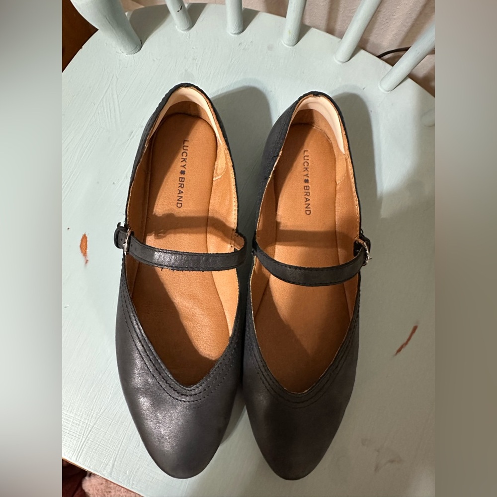 Lucky Brand Women's Black Mary Jane Flats